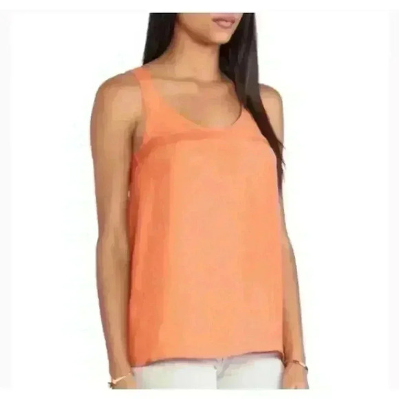 Vince Coral Silky Sleeveless Blouse, Small - Picture 1 of 6